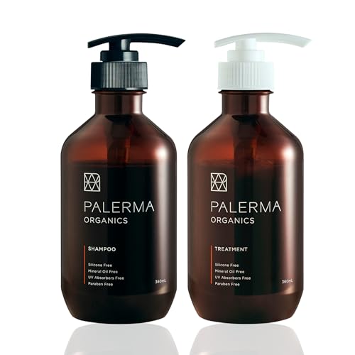 PALERMA（パレルマ）シャンプートリートメント ボトル ノンシリコン 無添加 オーガニック成分配合 髪質改善 白髪 詰め替え 金木犀（キンモ