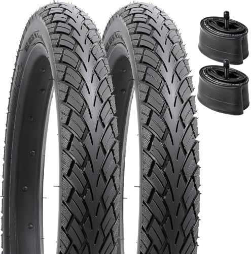 樂天商城 - YunSCM 2本セット14 1.75 タイヤ14x1.75 47-254 自転車タイヤ + チューブ 米式バルブ32mm適用 14インチ 1.