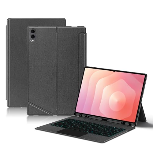 樂天商城 - 縦置き対応 Galaxy Tab S11 Ultra 14.6インチ用の キーボード タッチパッド バックライト付き マグネット式 ケース 分離