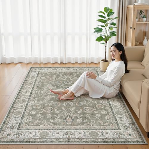 樂天商城 - HAOCOO カーペット 200х250cm 3畳 滑り止め ペルシャ風 ラグ 洗える オールシーズン適用 花柄 防音 耐磨耗性 軽量 抗菌防臭