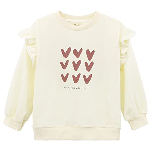 Cuteオフ/ハート柄/130/-・Size:130Color:オフ/ハート柄・抗菌防臭の特徴があり、お子様繊細な肌に優しい綿素材です。柔らかくて肌触りが快適で、通気性と吸水性も抜群です。・丸い襟+ストレッチ性を持ちリブ編みの袖口、裾口、襟口+長袖、着脱しやすくて防寒くれます。・特別なフリル裾+ハート柄でたくさんのキッズの中でもダントツで目立せ！お子様の可愛さを引き出してくれました。・カジュアルなタイプなので、どんな洋服にも合わせやすいです。春秋冬には適用です。・展開したサイズ　80cm/90cm/100cm/110cm/120cm/130cm 寸法詳細はサイズ表をご覧下さい。 ※サイズは平置きの状態で測ったのをご了承お願いします。 ※色に関しましてはパソコンのブラウザやモニターの環境によって画像と実物では多少の色具合が異なって見える場合がございます。