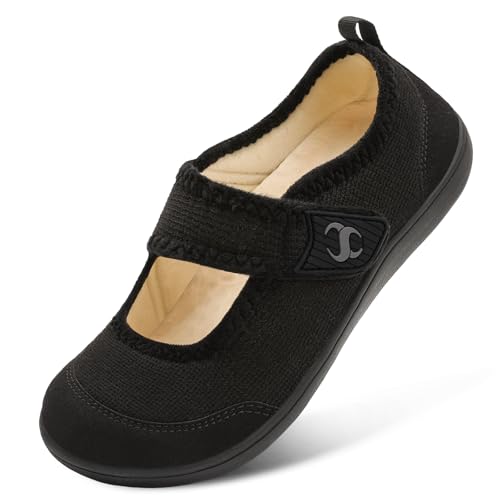 カジュアルブラック/26.0 cm/JP-JW43-Black-40・Size:26.0 cmColor:ブラック・つま先が広い糖尿病用スリッパ：女性用の糖尿病用シューズは、つま先部分が広く、従来のスリッパよりも幅広です。つま先部分のスペースが大きく、アッパーがつま先を圧迫せず、つま先が自由に伸びてさまざまな足の問題に対応できます。4E相当なワイドラウンドトゥで 甲やつま先を圧迫しません 特に甲高や幅広 外反母趾 浮腫した足に適用 左右でサイズ違いがある方々や石膏をかけた方々にもお勧めです・甲調節スリッパ：フックとループで簡単に着脱できるレディーススリッパ。柔らかい調節ベルトで、甲の高さやむくみに合わせて締め付け感を柔軟に調整できます。形状は自由で人間工学に基づいています。・快適で暖かい室内スリッパ：レディーススリッパは、超軽量で暖かいストレッチ素材と柔らかいベルベットの裏地を組み合わせ、暖かさを保ちながらも暑くありません。室内スリッパは柔らかな履き心地で、一日中足を快適に保ち、通気性と蒸れを防ぎます。・滑り止め加工のラバーソールを使用したレディース用ルームシューズ