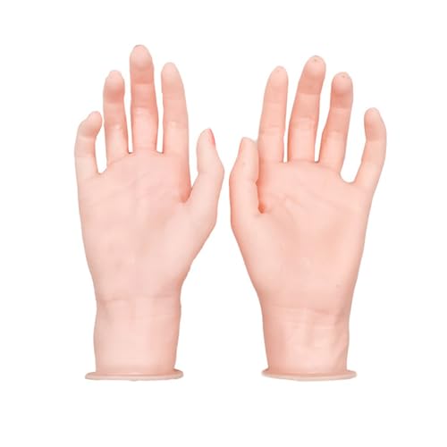 -/小さい/-・【商品内容】：片手用1個ずつ、計2個入っています。長さは約17.4cm、手のひらの幅は約8.8cmです。手首幅約5cm、指幅約1.3cm、下部に2.1cmの楕円形の穴があります。具体的なサイズは画像をご参照ください。・【強力な耐久性】: 厳選された高品質のシリコン素材を使用しており、耐摩耗性と耐引裂性に優れ、耐久性に優れています。頻繁な練習でも、長期間の展示でも、元の形状と質感を維持でき、あなたのキャリアを長期的にサポートします。・【マニキュア指導】: マニキュアのトレーニング機関やネイリストにとって、シリコン義手はマニキュア指導に最適なツールです。学生がマニキュアの操作プロセスをより直感的に理解し、実践的な操作能力を向上させるのに役立ちます。・【宝石店】：宝石店では、シリコン義手は重要な展示ツールとして使用され、さまざまなスタイルの宝石を顧客の前に鮮やかに展示し、宝石の魅力と販売効果を高めます。ハンドモデルは、ディスプレイキャビネット、作業台など、ニーズに応じて適切な場所に配置できます。・【お化け屋敷のレイアウト】: お化け屋敷の重要な場所に巧みに