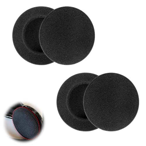 樂天商城 - ヘッドホンカバー 4個入り 50mm イヤーパッド ブラック 交換用 高弾性スポンジ ヘッドセット イヤークッション 耳当て 快適 装着 洗浄可