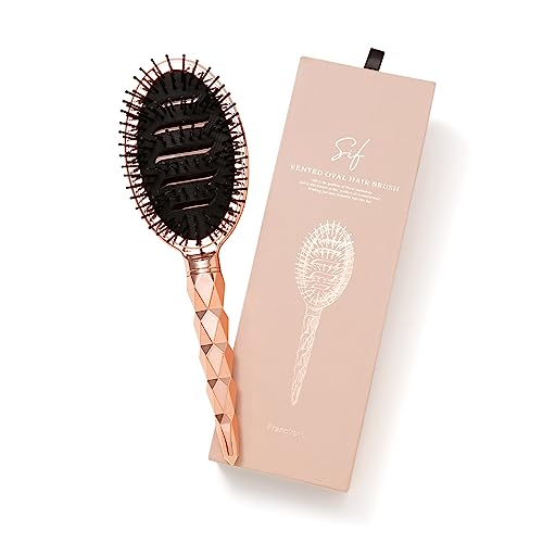 樂天商城 - Francfranc フランフラン シヴ ベントオーバルヘアブラシ シャイニー ピンクゴールド
