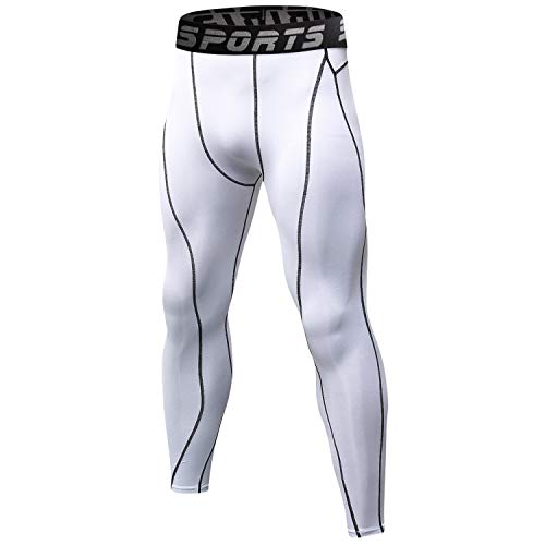 sillictor スポーツタイツ メンズ パワーストレッチ ロング アンダーウェア コンプレッション タイツ [UVカット + 吸汗速乾] y