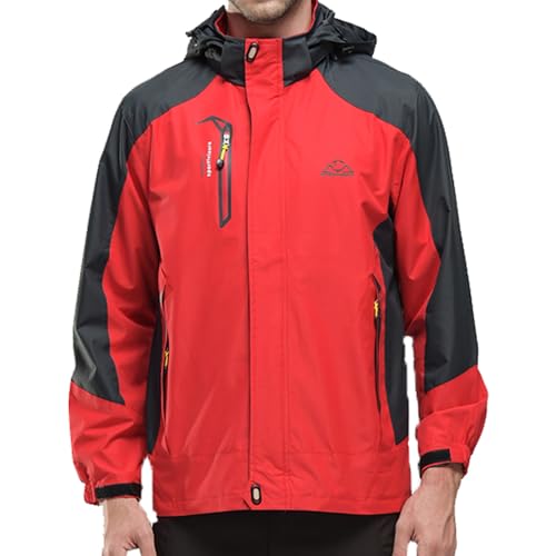 [YSENTO] Men's Mountaineering Wear Windproof Jacket Stand Collar Jacket Water-repellent Breathable Outerwear Walking Hiking Trekking