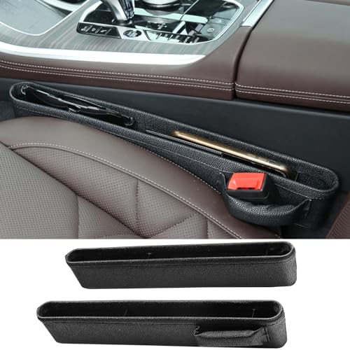 TiaysTiays 車用隙間埋め クッション 収納ボックス 座席隙間クッション 小物落下防止 電話収納スロット センターコンソール隙間埋め 車