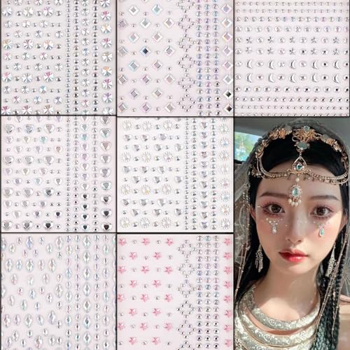 メイク ラインストーン シールカラー/6-8mm/31HK0030・【多彩なラインストーンステッカー】月・星・太陽・ハート・涙・ほうせき・円といったデザインが揃った、カラフルな3Dラインストーンステッカー7枚セット。目を引く鮮やかさで、あなたの作品を一段と引き立てます。・【エコフレンドリー素材】安全で無害な樹脂製ラインストーンを使用。皮膚への影響を気にせず、安心してデコレーションを楽しめます。・【使いやすさを追求】自己粘着性を持ち、はがしやすく、貼りやすい設計。デザインの手間を削減し、クリエイティブな時間を最大限に享受できます。・【万能なデコレーションアイテム】ネイル、携帯電話、アクセサリーといった多様なアイテムに使用可能。フェスティバルやパーティーで、一緒にキラキラと輝きましょう。・【DIY愛好者必須】アクリル素材を採用し、長持ちする実用性を確保。DIYの可能性を広げ、個性を最大限に引き立てます。