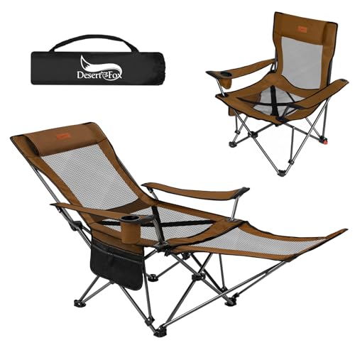 DesertFox リクライニングチェア キャンプ椅子 単品/セット 4way 仮眠 昼寝 4段階調整 四季適用 【メッシュと薄手コットを自由に
