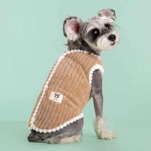 YBGGJO 犬服 ジャケット ドッグウェア 秋冬 コート パーカー 洋服 防寒 あたたかい かわいい 背中開き 着脱簡単 抜け毛防止 家着 お