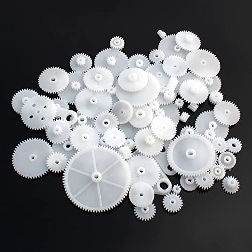 72pcs/-/-・Color:72pcs・パッケージ個数:1・素材：プラスチック・孔径：0.9-3mm モジュラス：0.5ミリメートル・72種類のギアパック、あなたのDIYニーズを満たすことができます（58個の異なる、14種類の繰り返し）・これらの製品は、DIY車、ロボット、モデル作成アクセサリー、DIY愛好家の大部分のすべての種類に適したおもちゃのギアプーリーや他のスペアパーツ用です。・DIY車、ロボット、モデル製作アクセサリーのすべての種類のための素晴らしいツールになります。(たまに2つ多いか少ない正常誤差が存在する)素材：プラスチック