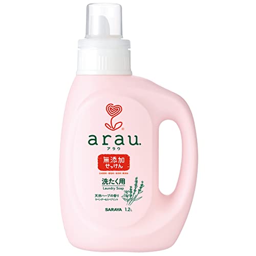 ホワイト/1.2リットル (x 1)/4973512308499・ScentName:ラベンダー＆スペアミントSize:1.2リットル (x 1)・パッケージ個数:1・アラウ.　洗たく用せっけん商品紹介 カンタンで使いやすい、溶解性にすぐれた液体せっけん。洗たく槽に直接入れるだけで水にさっと溶け、すすぎも速やか。植物生まれのピュアな無添加せっけんに、ほのかに香る天然ハーブ「ラベンダー＆スペアミント」を配合。柔軟なしでもふっくら、やわらかな仕上がりで吸水性もばっちり。敏感肌の方をはじめ、デリケートな子どもの肌着洗いにもおすすめです。 原材料・成分 純石けん分（30%脂肪酸カリウム）