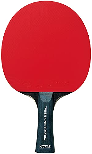 ヴィクタス(VICTAS) 卓球 ラケット ラバー貼りラケット BASIC PLUS BLACK ベーシックブラック シェークハンド フレア 3