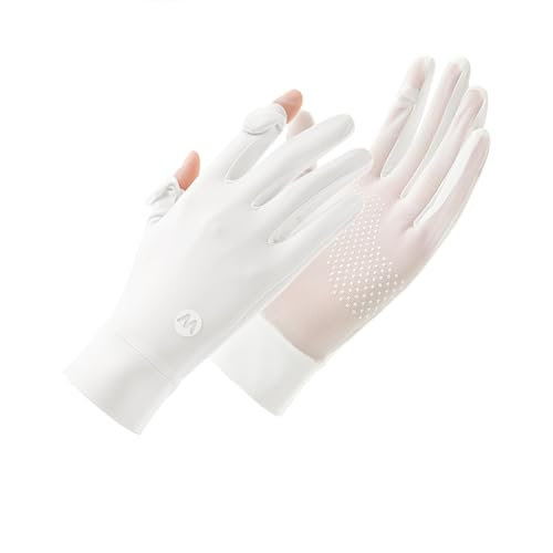 uvカット 手袋 レディース 夏用 UVカットメッシュ 【UPF50+認定済・接触冷感-5℃】 両手指出し スマホ対応 サイクリンググローブ 滑