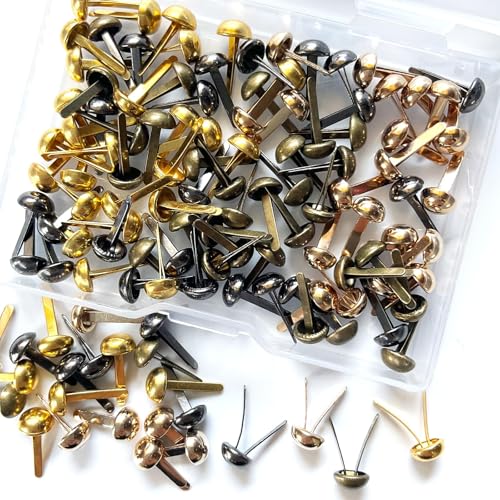 TANOKOX 割りピン 4色セット 6mm 約120個 ケース入り 手芸 工作 留め具 ハンドメイド素材