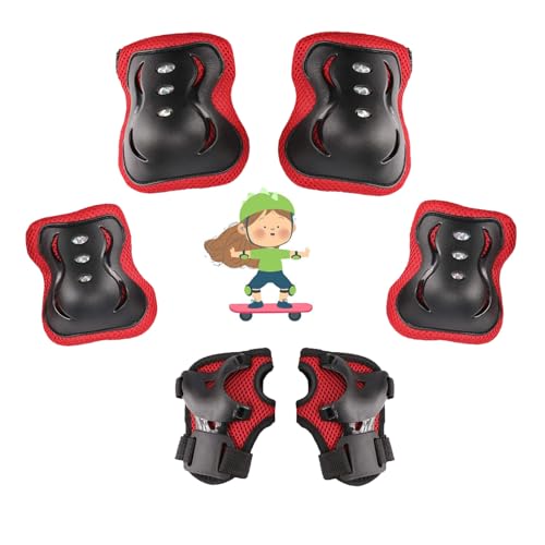 D(レッド)/-/-・Color:D(レッド)・【商品の内容】キッズプロテクター 6点（セット膝パッド*2、肘パッド*2、腕パッド*2とメッシュ収納袋*1を含め）。心を込めてデザインされた紙箱に入れて、お子様にプレゼントするにはいいです。・【優れた材質】通気性の良い生地ライナーとメッシュ表面のデザインは、通気性があります。・【幅広い用途】多層構造でしっかりと怪我のしやすい手・肘・膝を守ります。リップスティックやスケートボード、自転車、インラインスケートやローラースケートなどにも!・【強い保護力】耐衝撃性に優れた素材を使用し、肉厚クッションで衝撃をしっかり吸収！・【使い勝手】持ち運びやすいなメッシュ袋入りです、マジックテープ式だから着脱も楽々できる！（膝当てはマジックテープ、残りはゴムひもです）4〜12歳くらいのお子様がご利用いただけますので、商品サイズは画像を参照してください。 当店では大量購入をサポートしておりますので、ご希望の方はお客様窓口までご連絡ください。自転車 プロテクター キッズ 防具 手首 ひじ ひざ 6点セット キッズプロテクター 保護パッド 子供 ジュニア スケボー バイク