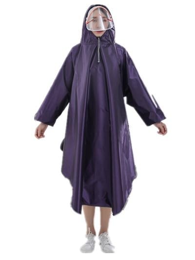 パープル/Free Size/-・Color:パープル・【材質】高質のオックスフォード布（ポリエステル繊維）生地を採用しております。耐久性に優れながら、丈夫で防水力も高くて、しっかり雨を弾けます。手触りは柔らかく、触り心地は良いです。・【多用途】自転車、オートバイ、通勤、通学、アウトドア、登山等にご使用いただけます。一年間中に荒れた天気でも、あいにくのお天気でも適用できます。・【サイズ】フリーサイズ（3XL相当）：前方丈110、後方丈90、袖長さ75　　　　　 　　　　　身長150〜175をお勧めします。・【便利性】収納袋を付いており、折りたたんで入れれば、お持ち運びが便利です。・【使用上の】二重つばに保護フィルムを貼られているので、視界確保のため初めに使用する時に、つば両面に貼ってあるフィルムをお剥がしてください。