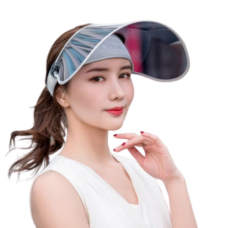  サンバイザー レディース レインハット レインバイザー 日焼け防止 つば広 uvカット 帽子 フェイスガード 自転車 雨