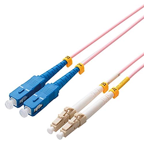 マルチモードGI(10G)-/10m/OC-LCSC5OM3/10・Size:10mStyle:マルチモードGI(10G)・パッケージ個数:1・外部からのノイズの影響がなく安定した高速通信、長距離信号転送が可能な光ファイバーケーブル。(LC-SCコネクタ/マルチモードGI/10G対応OM3)・ケーブル長:10m ※コネクタ含む・コネクタ:LCコネクタ×2 - SCコネクタ×2・ファイバータイプ:マルチモード・適合規格:10GBASE-SR、10GBASE-SW、1000BASE-LX、1000BASE-SX、100BASE-FX■光で信号を伝送し、大容量のデータ伝送が可能な光ファイバーケーブルです。 ■10ギガビットイーサネット規格(10G BASE-SR/10G BASE-SW)伝送に対応したOM3光ファイバーケーブルです。 ■外部からのノイズの影響がなく安定した高速通信、長距離信号転送が可能です。 ■取り外し可能なプッシュプル方式のLC/SCコネクタです。 ■信号の歪みを改善し、安定したデータ伝送が可能なグレーデッドインデックス・マルチモード(GI)です。 ■安心の国内全数検品および端面清掃、シリアルナンバー管理製品です。