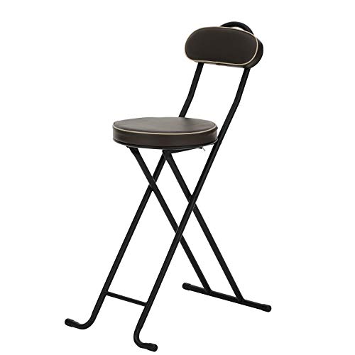 折りたたみクッションチェアブラウン/35.5×57×86cm/T8-OKCH86BR・Color:ブラウンStyle:折りたたみクッションチェア・パッケージ個数:1・サイズ：約35.5×57×86cm・収納サイズ：約35.5×10×102cm・材質：構造部材/金属(鋼)、ポリプロピレン樹脂　表面加工/エポキシ樹脂塗装　張り材/合成皮革　クッション材/ウレタンフォーム・座面の高さ：60cm・耐荷重：80kg座面クッションが厚いので腰にやさしく、収納は折りたためるので置き場所もコンパクト。 持ち運びに便利なコンパクトサイズ！ ちょっと座りに便利なハイタイプ！