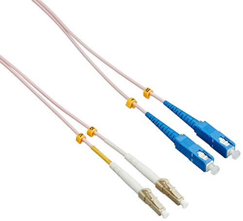 マルチモードGI(10G)-/1m/OC-LCSC5OM3/1・Size:1mStyle:マルチモードGI(10G)・パッケージ個数:1・外部からのノイズの影響がなく安定した高速通信、長距離信号転送が可能な光ファイバーケーブル。(LC-SCコネクタ/マルチモードGI/10G対応OM3)・ケーブル長:1m ※コネクタ含む・コネクタ:LCコネクタ×2 - SCコネクタ×2・ファイバータイプ:マルチモード・適合規格:10GBASE-SR、10GBASE-SW、1000BASE-LX、1000BASE-SX、100BASE-FX■光で信号を伝送し、大容量のデータ伝送が可能な光ファイバーケーブルです。 ■10ギガビットイーサネット規格(10G BASE-SR/10G BASE-SW)伝送に対応したOM3光ファイバーケーブルです。 ■外部からのノイズの影響がなく安定した高速通信、長距離信号転送が可能です。 ■取り外し可能なプッシュプル方式のLC/SCコネクタです。 ■信号の歪みを改善し、安定したデータ伝送が可能なグレーデッドインデックス・マルチモード(GI)です。 ■安心の国内全数検品および端面清掃、シリアルナンバー管理製品です。