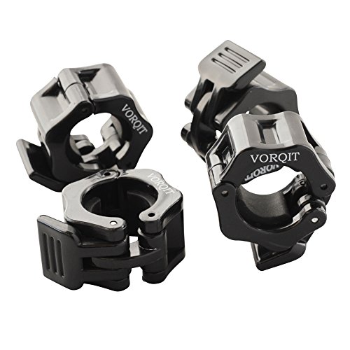 バーベルカラー バーベルクリップ バーベルプレート止め スプリング シャフト スクリュー ストレートバーに対応 28mm 4個セット (01.ブ