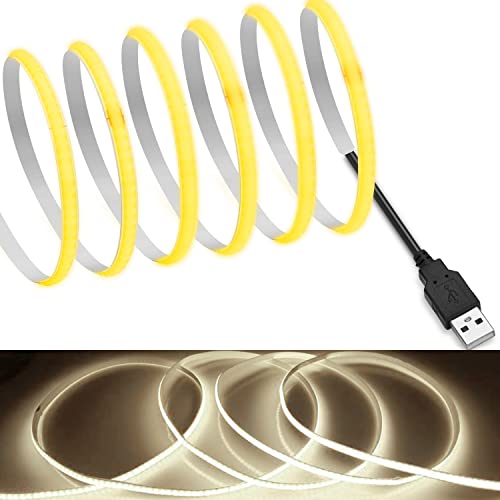 寝室 キッチンホーム オフィス屋内装飾昼光色/USB接続-5V-1.5m/-・Color:昼光色Size:USB接続-5V-1.5m・【DC5V USBに接続】 - - 本製品は、パソコン等のUSB端子にケーブルを接続するだけでLEDの明かりを灯す事ができる、簡単接続のLEDライトです。 幅5mm ，320LEDs/m，220LM/m，電力を節約しながら十分な明るさを提供します。・【便利で迅速なインストール】 LEDライトは裏側に両面テープが貼り付けられており、保護シールを剥がすことで様々な場所にLEDライトを貼り付けて使用することが可能です。LEDライトはハサミなどでカットすることが可能です。貼り付ける場所に合わせ長さを変えて使用することが出来ます。※カット幅は5cm単位・【健康と環境保護】COB LEDテープライトにはCOB発光面があり、光束角180°，光は均一で柔らかく、効果が優れています。幅5mm ，スリムで場所を取らず、隠れたデザインがより美しくなります。快適で柔らかく、肌や目に無害。発色指数が高くて、照明効果がいいです。・【広くアプリケーション】室内装飾