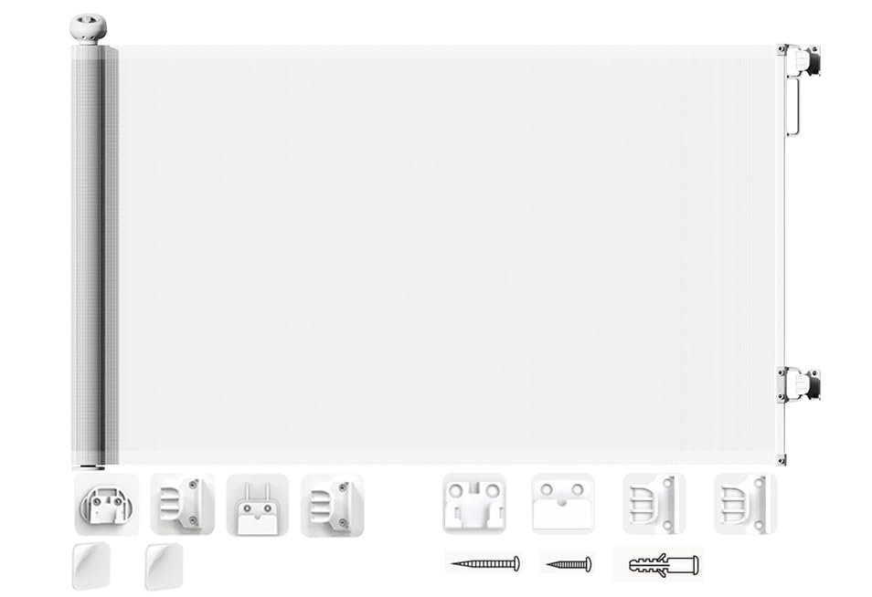 ホワイト/長140CMx高86CM白/jha534-W・Size:長140CMx高86CM白・?巻き取り式デザインベビーゲート 色々なドア横幅兼用?：この格納式ベビーゲートが、使用する必要がない時、収納が便利で省スペースです。リール伸縮設計により、様々なサイズのドアフレーム(幅180CMまで)に対応でき、ベビーフェンスのサイズの不適切さが使用に影響する悩みはありません。フックタイプ接続とメッシュ式ドアバーのデザインにより、片手でメッシュのドア柵を開けって使用できます。 ご家には乳幼児或いは犬猫などの小さなペットがいる場合は、このベビーズゲートがぜひお勧めの商品です。兼用ドア横幅サイズ参考：片開きタイプドア（3尺系）横幅740mm/親子ドア（4.5尺系）1190mm/両開きドア・引き戸（6尺系）1650mm。・?赤ちゃんやペットの健康と安全を守り ママの介護をより楽にする?：赤ちゃんを介護に専用に設計されたゲートですので、母親は赤ちゃんの介護するのがより手間を省くことができます：?家で掃除するとき、この赤ちゃん用 ドア柵で寝室に遮って、子供の邪魔を防ぐことができます。?キッチ