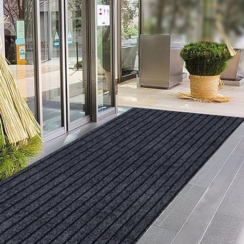 LULULIFE 玄関マット 120*300cm 厚め版（厚さ5mm） 高密度 屋外マット TPE エコ無毒無臭 新型素材 ドアマット スタンダ