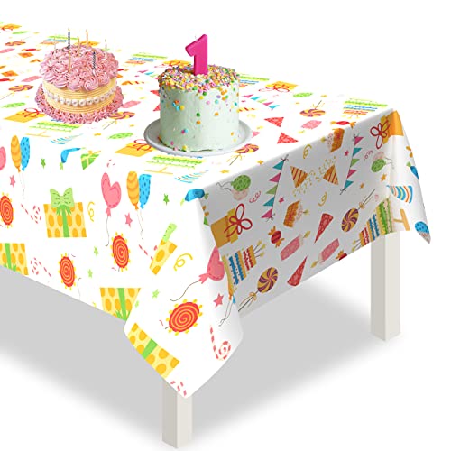 カラフルなテーマパーティーケーキ/1pcs/-・Color:パーティーケーキSize:1pcs・誕生日パーティーのテーブルクロスでお子様のバースデーパーティーに最適です。テーブルクロスひとつで好みのカラフルな色合いやテーマを添えて誕生日パーティーの雰囲気を盛り上げられます。大切なお子様のお誕生日に思い出に残る一日を過ごせるよう、子どもが喜ぶテーマで飾ってデコレーションできます・サイズ：137CM×247CM×1枚、ホームパーティーなどで使える大きめのサイズです。素材はポリエチレン（PE）で防水性と耐油性に優れており、汚れてもそのまま捨てられるため片付けが簡単です。素材特有の匂いがある場合があります。折りたたんだ状態で保管しているため、たたみシワがある場合があります・お子様の誕生日にぴったりのテーブルカバーです。1枚敷くだけで食卓がお子様の好きな模様に変わり、部屋の雰囲気も華やかに演出できます。ハーフバースデー、100日祝い、出産祝い、ホームパーティー、学校のイベントなどにも使用でき、野外フェス、ピクニック、バーベキューパーティーなどの屋外イベントでも活躍します・子ど