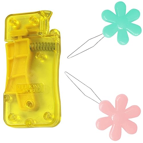 1.セット内容：糸通し器3点セット、サイズ：黄色の糸通し器：7*3.5 cm、ピンクの糸出し器：2.2*4.3 cm。・2.高品質のプラスチックと鋼で作られており、耐久性があり壊れにくい・3.使いやすいのは針を差し込んでボタンを押すだけで、簡単に糸を通すことができます。・4.針の穴に糸を通すことができ、細い針でも簡単に通すことができます。高齢者や手芸者などに適したヘルパーは、diy制作に非常に役立ちます。・5.注意：針穴の大きい場所に適用され、太い糸の使用には適さない。高齢者や手芸者などに適したヘルパーは