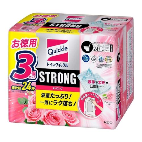 パッケージ個数:1・液量たっぷり。一気にラク落ち。便座裏のハネ汚れにも・液量たっぷりだから、便座裏のハネ汚れも一気にラク落ち。 厚手で丈夫な凸凹シートで、トイレまるごとこれ1枚ですっきり。 エクストラハーブの香りで、心地よいトイレ空間続く。 便器・便座裏はもちろん、ドアノブや壁、ほこりが溜まるタンク周りにも使えます。 クイックルミニワイパーに装着してお使いいただけます。・内容量:24 枚【特長】 液量たっぷりだから、便座裏のハネ汚れも一気にラク落ち。 厚手で丈夫な凸凹シートで、トイレまるごとこれ1枚ですっきり。 エクストラハーブの香りで、心地よいトイレ空間続く。 便器・便座裏はもちろん、ドアノブや壁、ほこりが溜まるタンク周りにも使えます。 クイックルミニワイパーに装着してお使いいただけます。 【仕様】 内容量:24 枚