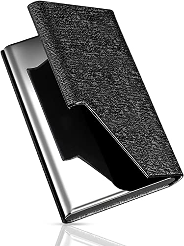 ビジネスダークカラー/-/MPH3001A・Color:ダークカラー・メイン素材: ステンレス・PU／サイズ：9.5×6.3×1.3cm／重量：約70g・収納枚数：25枚前後（カードの厚みによって差異があります）、マグネットタイプで1秒開閉、名刺交換の時スムーズに取り出すことができます・シンプルで上品なカードケース：ステンレスとPUレザーを組み合わせたツートンカラー。この名刺入れは、シンプルで雰囲気があり、スタイリッシュで、ビジネスにもクラシックにもなります。 周りの人たちに良い印象を与えるでしょう・名刺が折れない：名刺交換の際に名刺が折れ曲がっているとビジネス面での印象は悪くなります。ステンレス製の本体で名刺の型が崩れずキレイに収納・保管でき、安心して使えます・対象:ビジネスマンの通常使用サイズ・レディース&メンズ兼用 適用シーン：入社祝い、昇進祝い、就職祝い、誕生日、父の日など、ビジネスにも普段使いにも、様々なシーンで活躍します