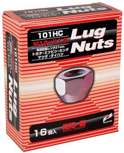 16個入クロームメッキ/M12×P1.5/101HC-16P・パッケージ個数:1・サイズ:[ 貫通タイプ 21HEX ](br)●M12 x P1.5(br)●個数:16P●協永産業の培ってきたノウハウと高度な鍛造ナット技術、そして「JIS認定工場」に指定されている確かな設備。そのすべてが高品質で安全な製品を造り上げているのです。このように安全と品質にこだわる姿勢と努力でユーザーから高い信頼と実績を得ています。また、流通機能も充実させ、ユーザーの要望に素早く的確に対応し、世界のクルマに対応したホイールナット・ロックをラインアップさせています。