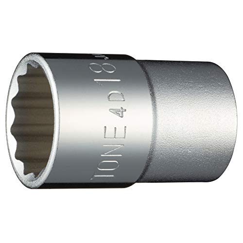 -/HP4D-18:二面幅:18mm/HP4D-18・Size:HP4D-18:二面幅:18mm・パッケージ個数:1・寸法/二面幅寸法：18mm、全長：37.0mm・質量：70g商品の説明 種別 / ソケット（12角） 質量（g） / 70 寸法L（mm） / 37 寸法d（mm） / 15 寸法L1（mm） / 13 差込角（mm［inch]） / 12.7 ［1/2] 寸法D1（mm） / 25 寸法D2（mm） / 23 二面幅S（mm） / 18 より ●手動用のソケットです。六角ネジの締めつけ、取外しに