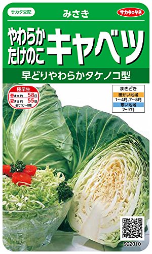 みさきgreen/1/00922010・Size:1Style:みさき・パッケージ個数:1・切替月:6月・詰量:1・発芽率:80・採苗本数:120・春秋扱い:春秋兼用種「サカタのタネ」の野菜種です♪