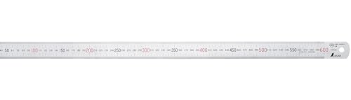 60cm JIS 赤数字入シルバー/長さ0.6 m/14036・Size:長さ0.6 mPatternName:単品・パッケージ個数:1・長さ測定、線引き、ケガキ作業に。・工業製品の測定、検査に。・サイズ：640×30×1.2mm・重量：180g・JIS1級JIS1級品のリーズナブルな直尺です。