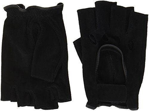 レザックス(Lezax) JOYFIT シープスエードグローブ 半指羊革 黒 PS-1
