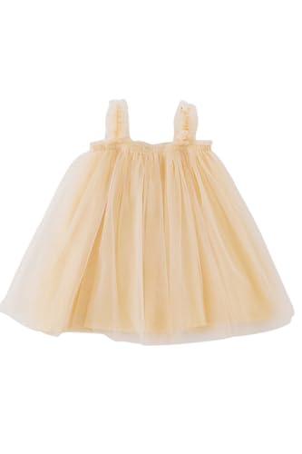 ナチュラルクリーム/100/-・Size:100Color:クリーム・ふわっと揺れるチュールで、キュートで華やかな一枚。 お出かけはもちろん、結婚式・パーティー・誕生日・発表会・記念フォトなど特別な日にもぴったりです。・ギフトにも◎ 落ち着いたくすみカラーで、コーディネートしやすく高見え。 1枚だけでなく、Tシャツとの重ね着やレギンス合わせで、季節を問わず可愛さアップ。 出産祝い・お孫さんへのプレゼントなどにも喜ばれる一枚です。・着こなし沢山◎ 肩ひも付きワンピースとしてはもちろん、成長後は肩ひもを中にしまってチュチュスカートとしても着用可能。 サイズアウトしにくく、長く楽しめるデザインです。・着脱簡単◎ 胸元はやさしくフィットするゴム仕様。 すっぽりかぶせるだけで着替えがラクラクでき、忙しい時でもスムーズに着用できます。・肌に触れる部分は、さらっとやわらかな裏地付き。 チクチクしにくく、快適に着られます。透け感もしっかり防ぐので、動いても安心です。説明 ふわっと揺れるチュールが可愛らしい、特別な日のためのチュールワンピース。結婚式やパーティー、誕生日、発表会、記念撮影などのハレの日はもちろん、ちょっとしたお出かけにも活躍します。 高見えするくすみカラーで、1枚で着ても、Tシャツやレギンスと重ねてもおしゃれに決まる着まわし力の高さが魅力。 成長に合わせてワンピースとしてもチュチュスカートとしても使える2WAY仕様で、姉妹やお友達とのリンクコーデも楽しめます。 胸元はゴム仕様で着替えやすく、裏地付きで透けにくい安心設計。シンプルで上品なデザインは、出産祝いやプレゼントにも喜ばれる、とっておきの1枚です。