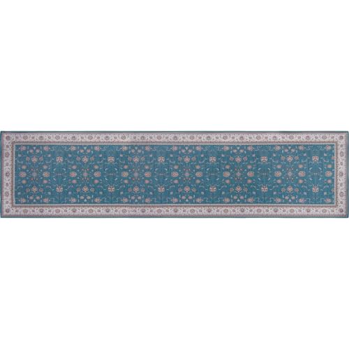 45×180cmブルー/180 x 45 cm (長方形)/023493・Color:ブルーStyle:45×180cm・パッケージ個数:1・サイズ(約)：幅180×高さ0.5×奥行45cm、重量：650g、材質：ポリエステル100％、洗濯機対応：可(洗濯ネット使用)、ドラム式洗濯機対応：不可、乾燥機対応：不可、すべり止め加工：あり、生産国：中国・季節を問わず使えるペルシャ絨毯風のおしゃれなインテリアマットです。・キッチンや玄関、ソファーやベットの足元に敷いてお部屋のアクセントにおすすめです。・小さく折り畳めるので、洗濯ネットに入れて洗濯機で丸洗いできます。・フラットなので引き出しの下に敷いても開閉しやすく、掃除機がかけやすいのでホコリもたまりにくいです。ずれにくいすべり止め加工。商品紹介 季節を問わず使えるペルシャ絨毯風のおしゃれなインテリアマットです。 キッチンや玄関、ソファーやベットの足元に敷いてお部屋のアクセントにおすすめです。 小さく折り畳めるので、洗濯ネットに入れて洗濯機で丸洗いできます。 フラットなので引き出しの下に敷いても開閉しやすく、掃除機がかけやすいのでホコリもたまりにくいです。 ずれにくいすべり止め加工。 安全警告 滑り止め加工があります。