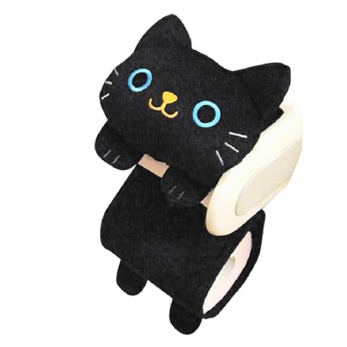 MEIHOねこのトイレットペーパーカバー クロ