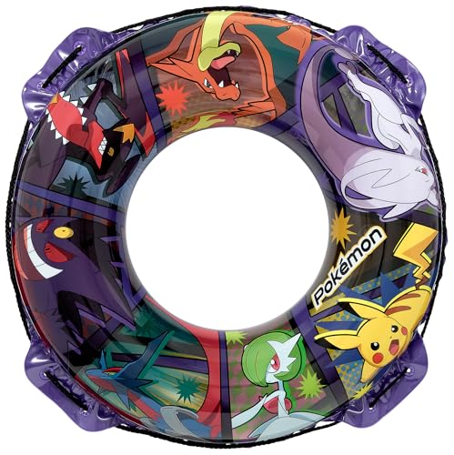 イガラシ ポケモン80cmウキワクリアパープル（ロープ付き） 膨らんだ状態の浮輪の内周が約105〜110cm AHE-80M 【楽早くうき栓】新