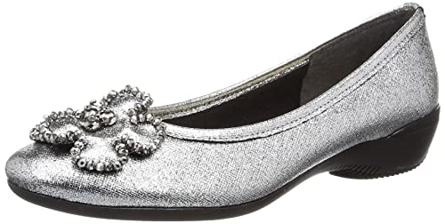 バレエシルバー/22.0 cm 3E/SEL1311・Size:22.0 cm 3EColor:シルバー・プラットフォームの高さ:2cm説明 3Eで安心安全の日本製　神戸のバレーシューズ。デザインもお洒落で通勤通学などにも最適。軽量でとても履きやすいのでタウン履きなど1日履いても疲れにくいです