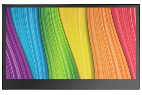 KEIAN 恵安 13.3型 ADSパネル 量子ドット技術採用 モバイルモニター カバースタンド&レザーケース付属 ブラック