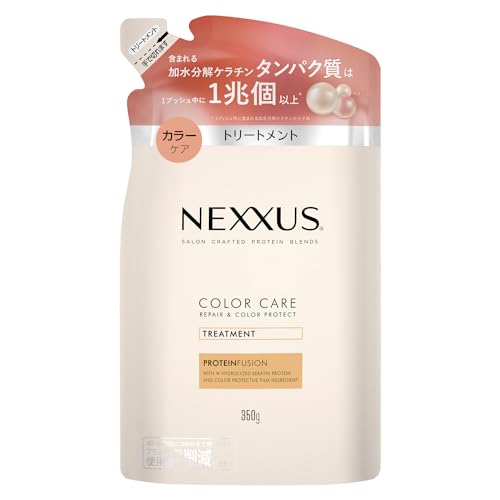 リペア&カラープロテクト/-/-・Color:リペア&カラープロテクトFlavorName:トリートメント・パッケージ個数:1・カラーをキープ。長く続く色ツヤ髪へ・カラー保護膜成分*1配合処方で、髪のカラー成分とタンパク質をぎゅっと閉じ込める。 *1(アクリル酸アミドプロピルトリモニウムクロリド/アクリル酸アミド)コポリマー:毛髪保護成分・毛髪補修成分*2が髪の芯まで浸透。 *2 トレハロース・髪の約9割*3を構成する「タンパク質」に着目。 *3水分を除いた構成比・W加水分解ケラチンタンパク質*4、キヌアエキス*5配合。 *4加水分解ケラチン、(ジヒドロキシメチルシリルプロポキシ)ヒドロキシプロピル加水分解ケラチン:補修成分 *5キノア種子エキス:保湿成分商品紹介 カラーをキープ。長く続く色ツヤ髪へ＜br＞カラー保護膜成分*1配合処方で、髪のカラー成分とタンパク質をぎゅっと閉じ込める。 毛髪補修成分*2が髪の芯まで浸透。 髪の約9割*3を構成する「タンパク質」に着目。 W加水分解ケラチンタンパク質*4、キヌアエキス*5配合。＜br＞ホワイトフラワーが花開くさわやかな香り *1(アクリル酸アミドプロピルトリモニウムクロリド/アクリル酸アミド)コポリマー:毛髪保護成分 *2 トレハロース *3水分を除いた構成比*4加水分解ケラチン、(ジヒドロキシメチルシリルプロポキシ)ヒドロキシプロピル加水分解ケラチン:補修成分 *5キノア種子エキス:保湿成分 原材料・成分 水、ステアリルアルコール、グリセリン、ベヘントリモニウムクロリド、(ジメチコノール/シルセスキオキサン)コポリマー、イソヘキサデカン、DPG、乳酸、安息香酸Na、グルコノラクトン、トレハロース、トリデセス-6、EDTA-2Na、セトリモニウムクロリド、コラーゲンアミノ酸、フェノキシエタノール、加水分解ケラチン、硫酸Na、ソルビン酸K、エチルヘキシルグリセリン、(アクリル酸アミドプロピルトリモニウムクロリド/アクリル酸アミド)コポリマー、加水分解エラスチン、(ジヒドロキシメチルシリルプロポキシ)ヒドロキシプロピル加水分解ケラチン、キノア種子エキス、BG、カプリリルグリコール、ソルビン酸、香料 使用方法 シャンプー後、適量を髪になじませてからすすぎ流してください。 安全警告 ●頭皮に傷・はれもの・湿疹等、異常があるときは使用しない。●刺激等の異常が現れたときは、使用を中止し、皮ふ科医等に相談する。●目に入ったときは、すぐに洗い流す。