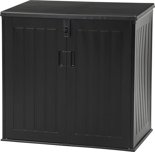 シンプルブラック/755L/50619・Color:ブラックSize:755L・パッケージ個数:1・アウトドア用品から小型農機具までたっぷりしまえる屋外収納庫・サイズ: 幅115.8×奥行71×高さ112.5cm・本体重量:15.5kg・材質:構造部材:金属(鋼)/PP・※お客様組立商品です。屋内でも屋外でも使用できる便利な収納ボックスです。 755Lの大容量でたっぷりと収納することができるので、ガーデニングの道具入れなどに便利です
