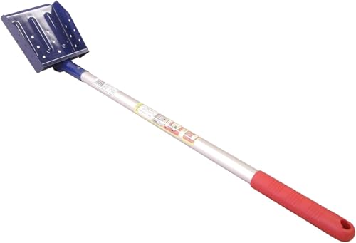 角型溝さらえ銀赤青い/全長780mm/074414・Color:銀赤青い・パッケージ個数:1・サイズ:全長780mm、頭部先幅120mm、頭部長さ145mm、頭部深さ50mm・頭部:スチール・柄部:アルミ・重量:570gアルミパイプ柄を採用し、軽くて便利な押して使用するタイプのスチール製溝さらえです。