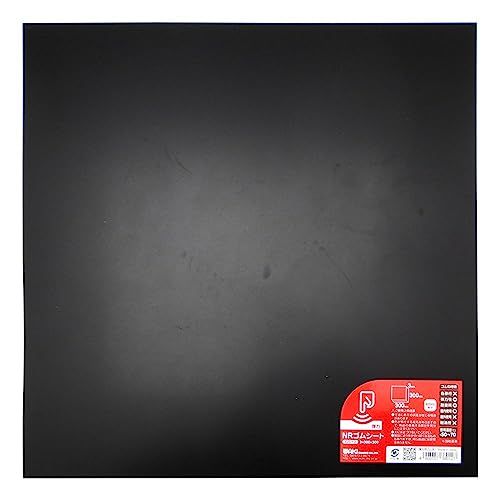 300mm角ブラック/3mm/GS-12・Size:3mmStyle:300mm角・パッケージ個数:1・材質:天然ゴム・サイズ:3mmX300mmX300mm・スタイル:300mm角耐摩耗性と弾性に富、機械的性質が良い。スベリ止め、クッション防振などの用途。 寸法に若干の誤差が生じたり、色が移行する場合があります。