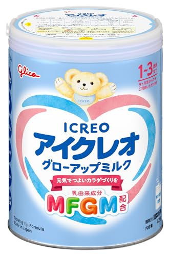 アイクレオ グローアップミルク 820g 江崎グリコ 幼児用粉ミルク フォローアップミルク MFGM 鉄 カルシウム ビタミンD 1歳頃~